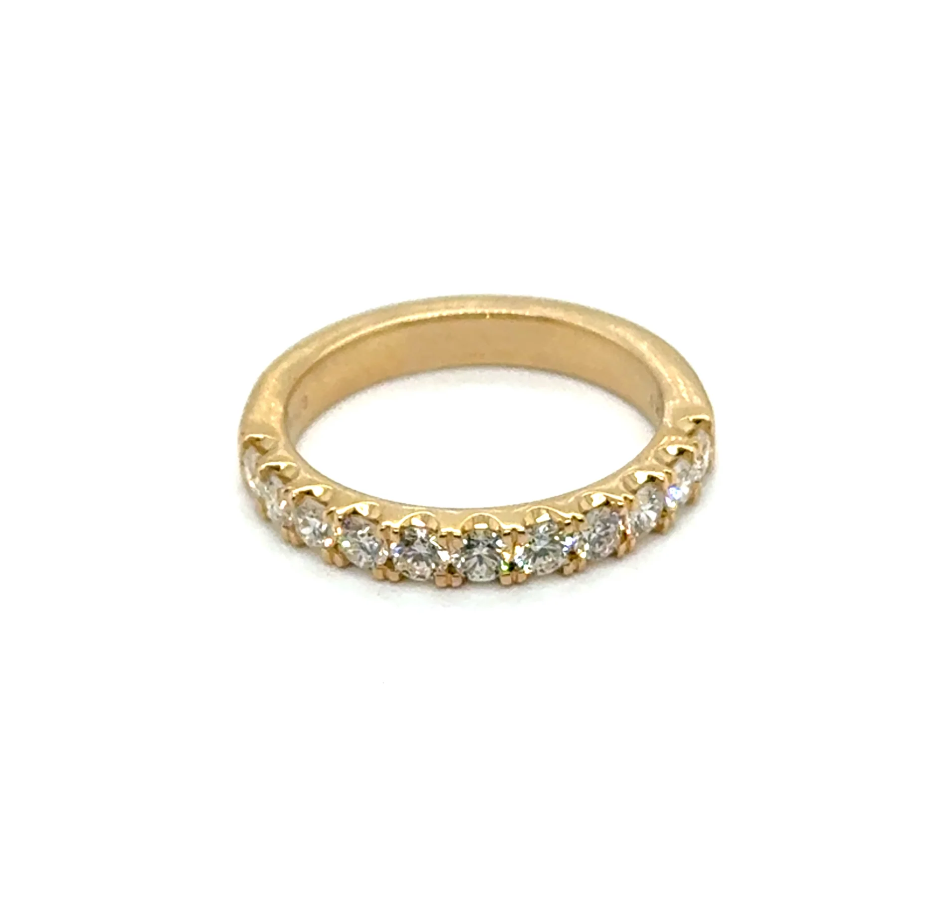 0.75 Ctw 14kt Yellow Gold Diamond Stackable Wedding Band Size 6.5