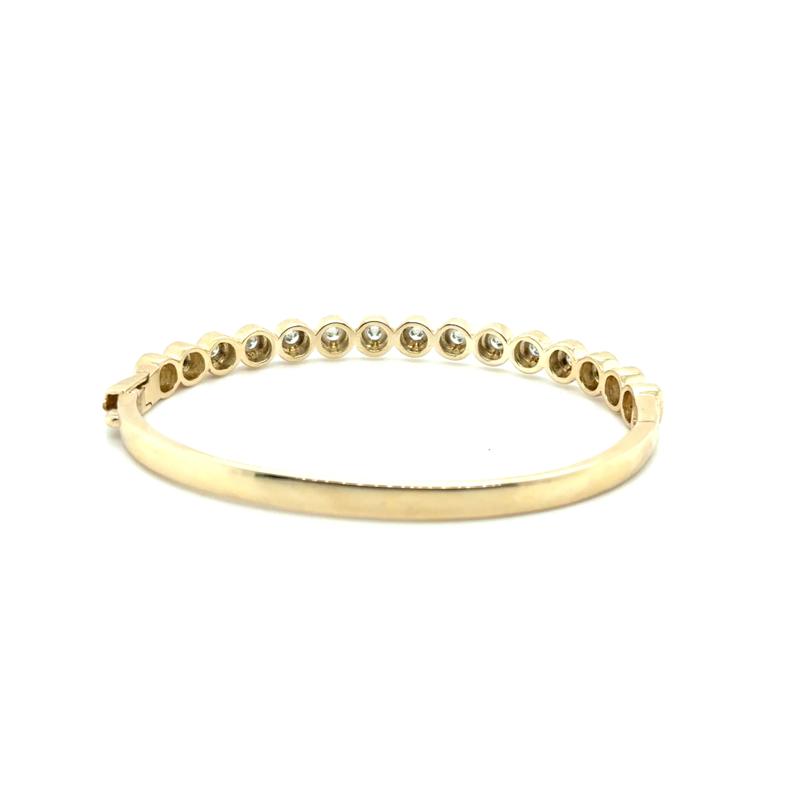 0.78 Ctw 14kt Yellow Gold ""Dotty"" Bangle Diamond Bracelet - Image 5