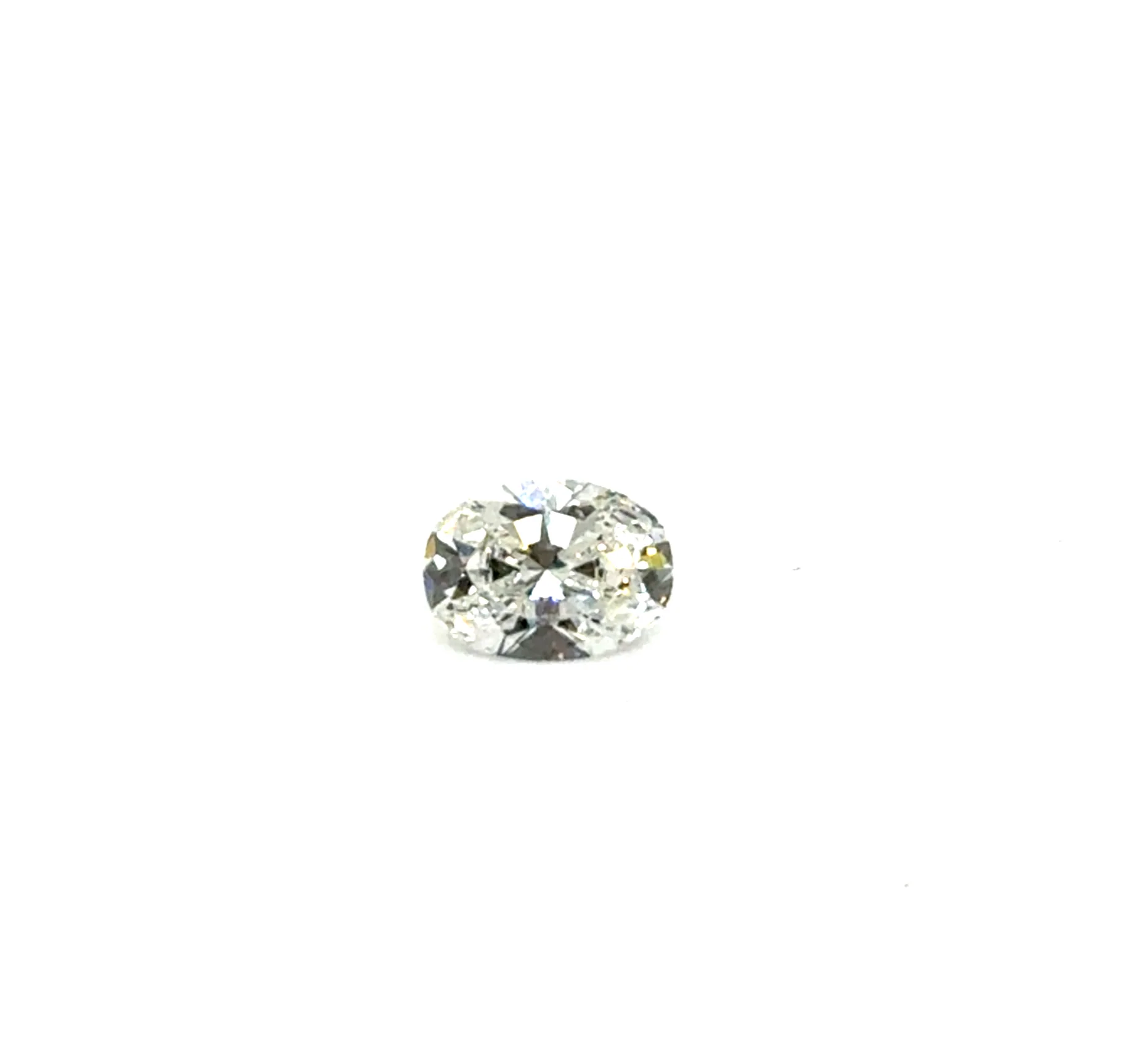 1.49 Ctw 14Kt White Gold Oval And Round Diamond Engagement Ring - Image 3