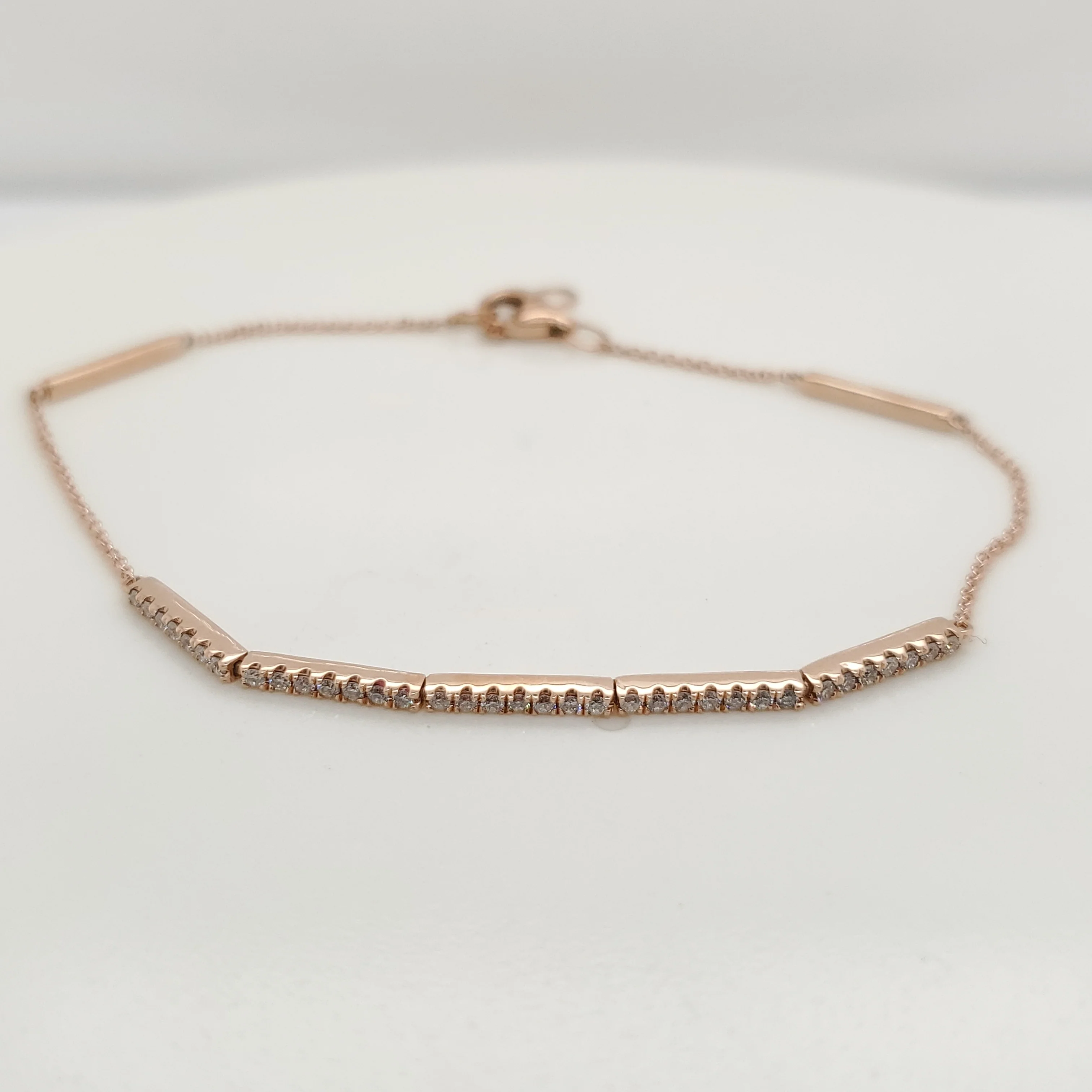 14kt Rose Gold Diamond Bracelet