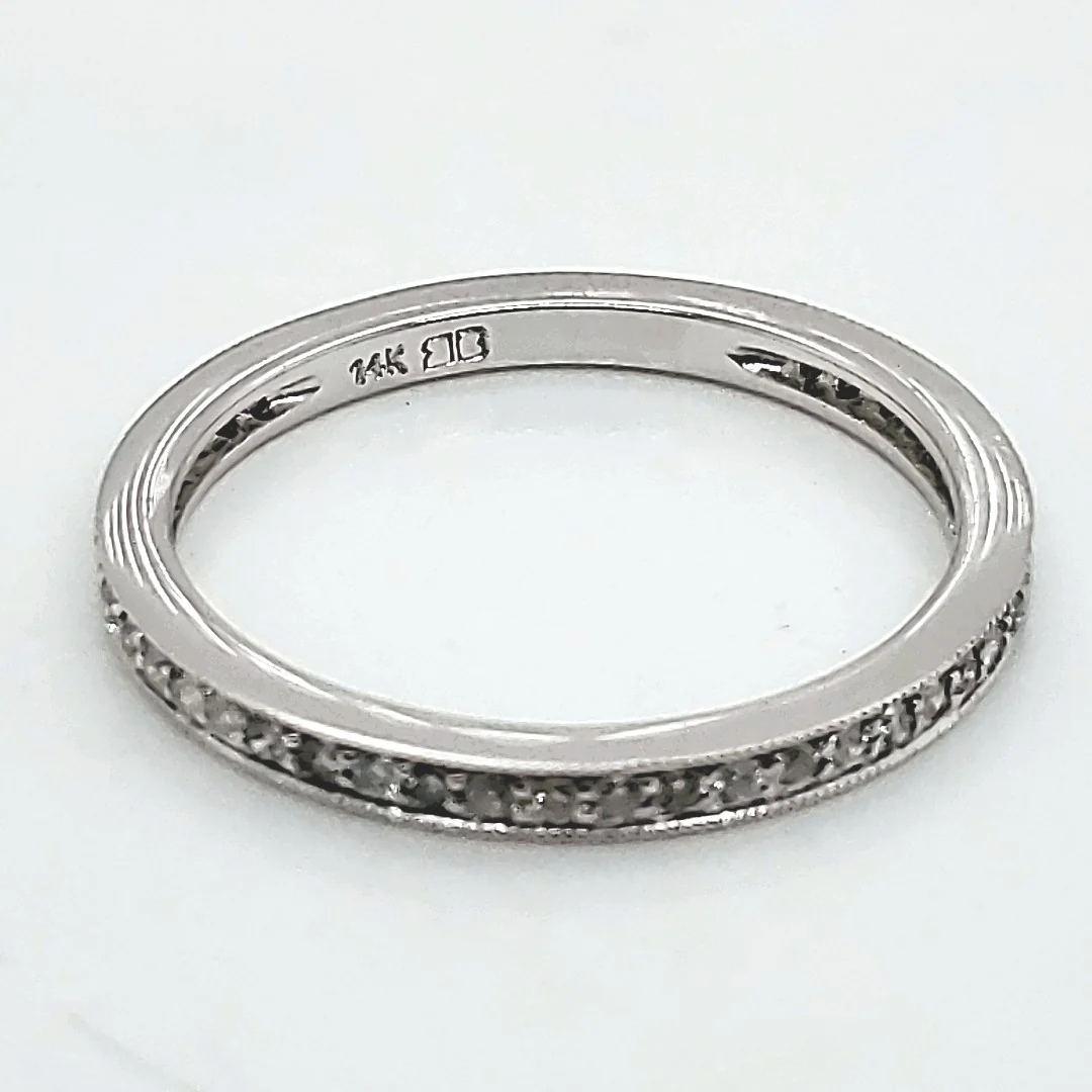 14kt White Gold Diamond wedding Band