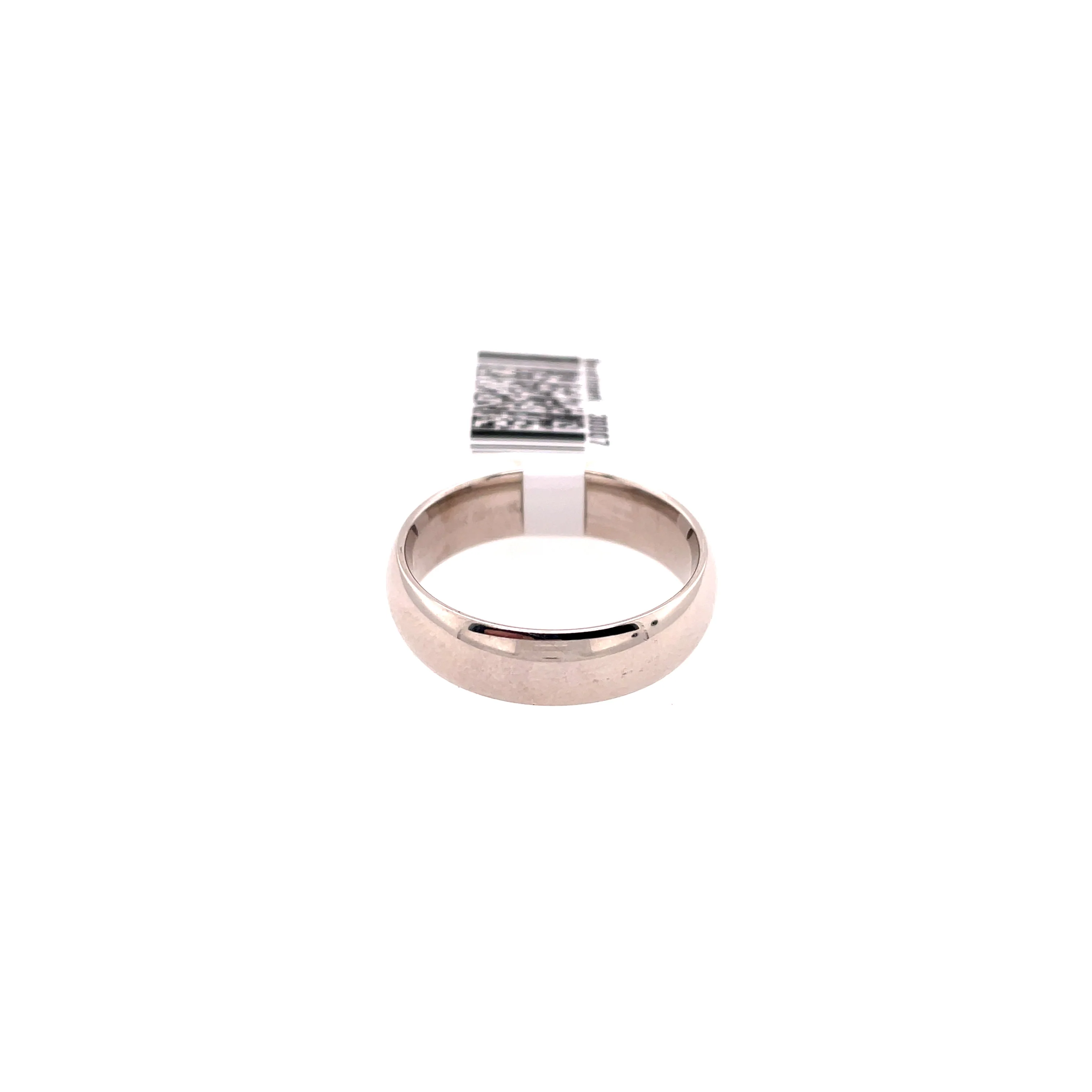 14Kt White Gold Mens Benchmark Wedding band