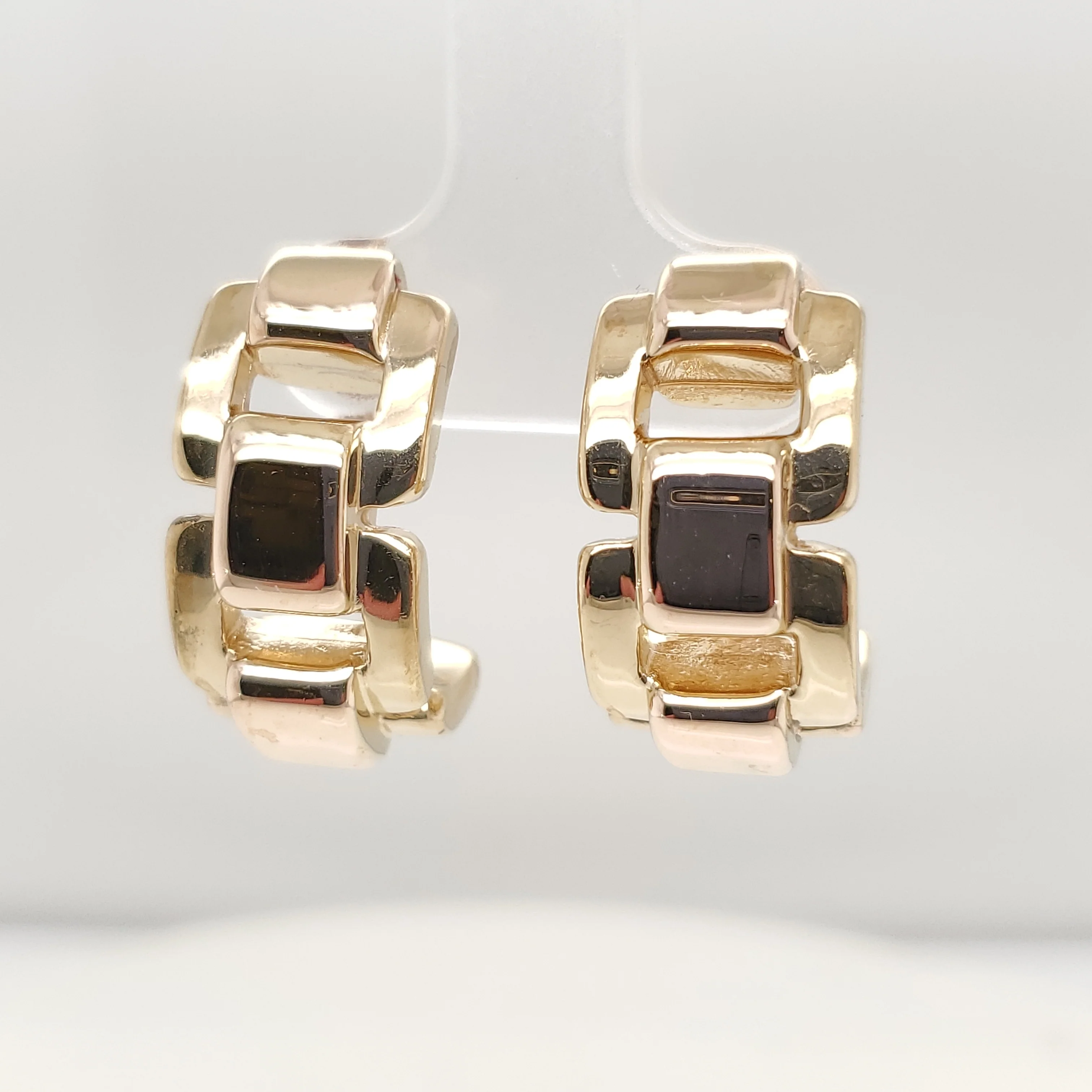 14kt Yellow and Rose Gold Hoop Earrings