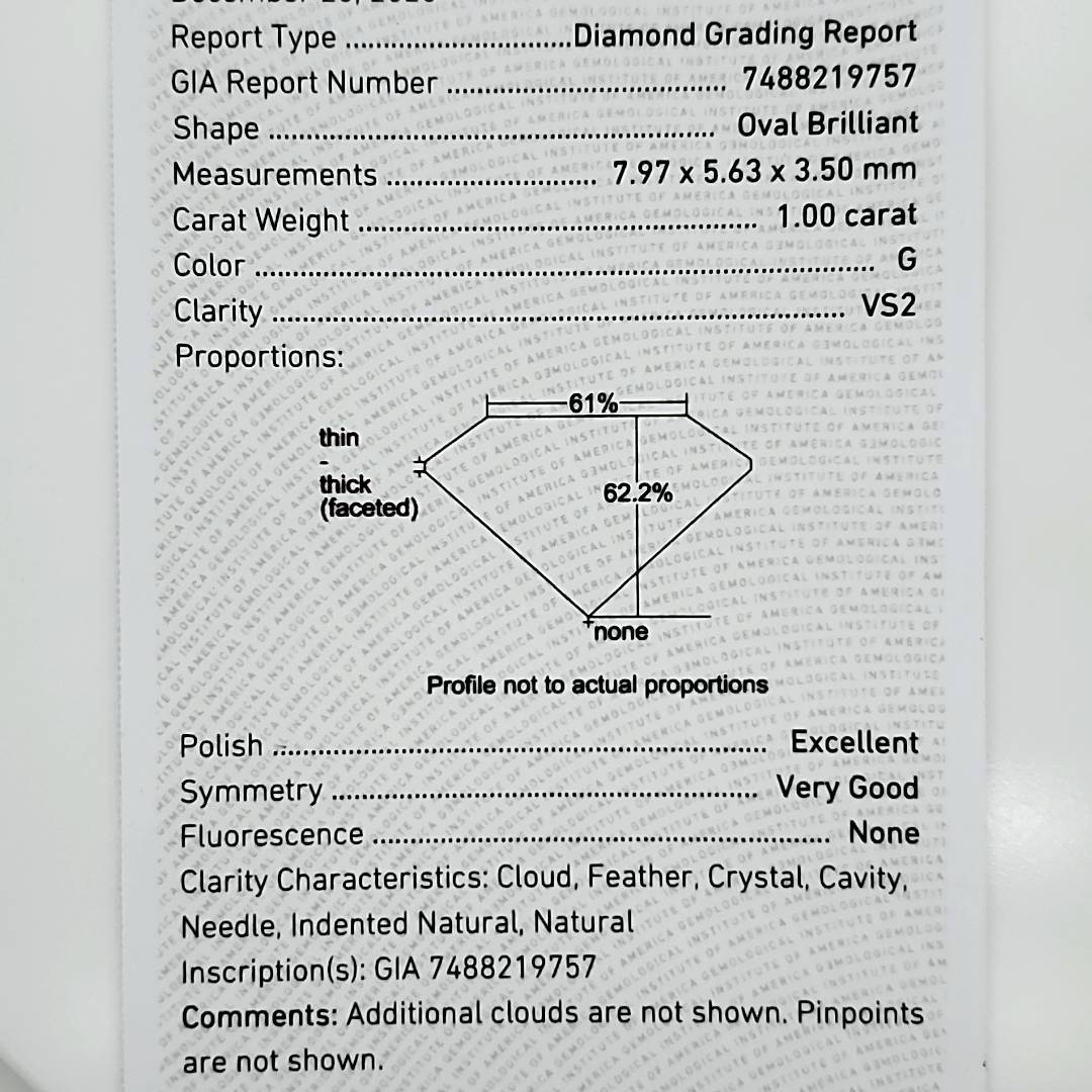 14kt Yellow Gold 1.00 Carat Oval Cut Diamond Engagement Ring - Image 2