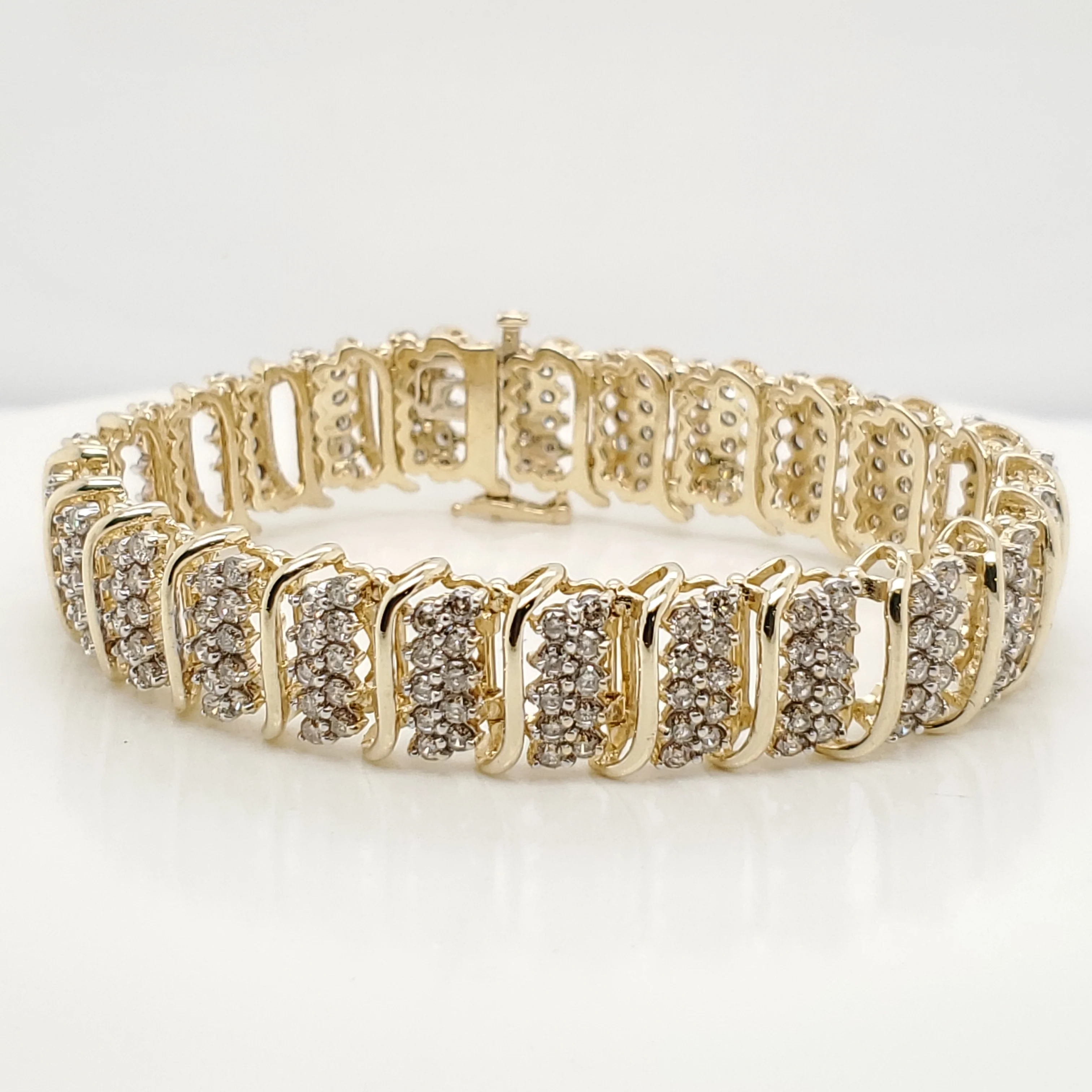 14kt Yellow Gold 7.00 Carat Diamond Bracelet