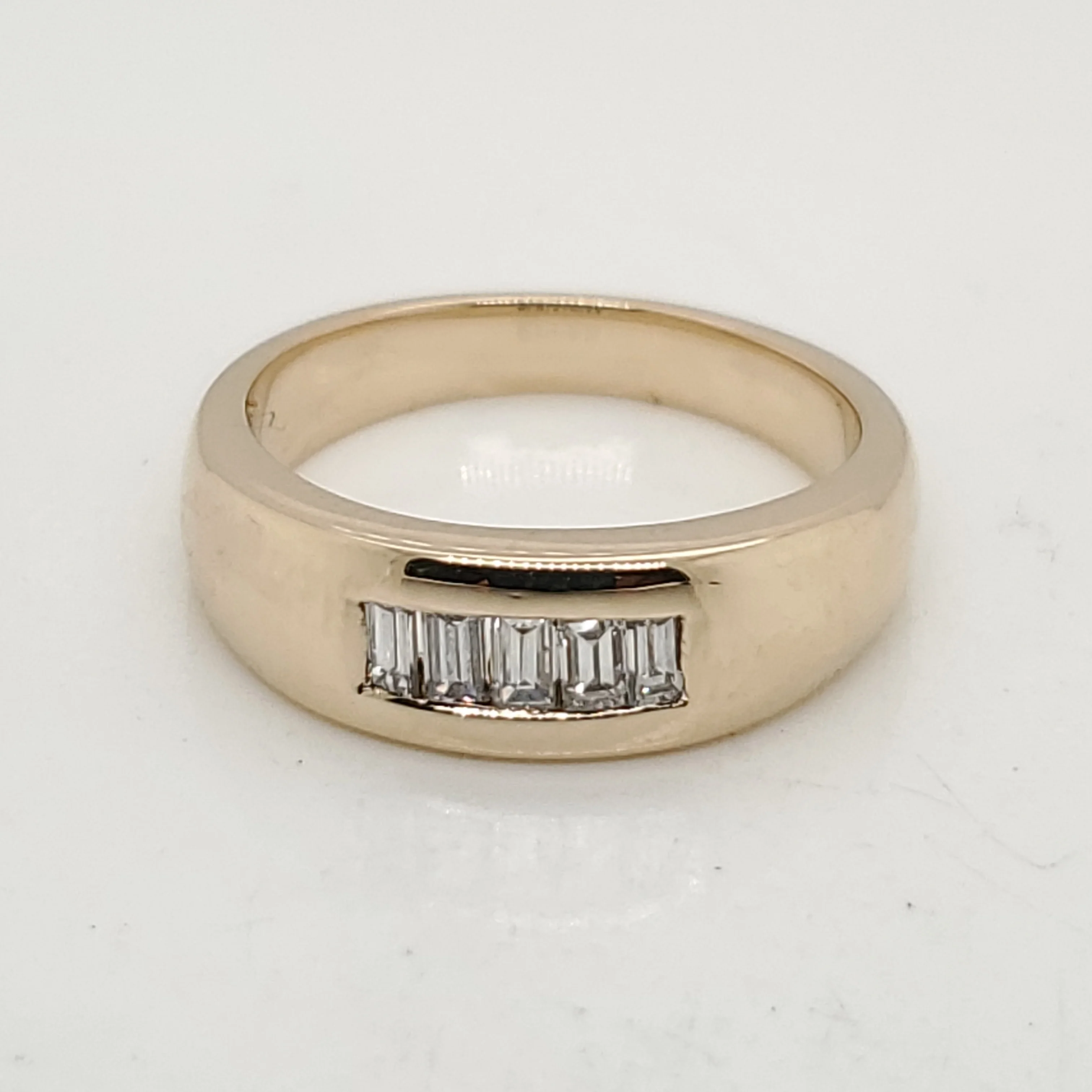 14kt Yellow Gold Baguette Diamond Band