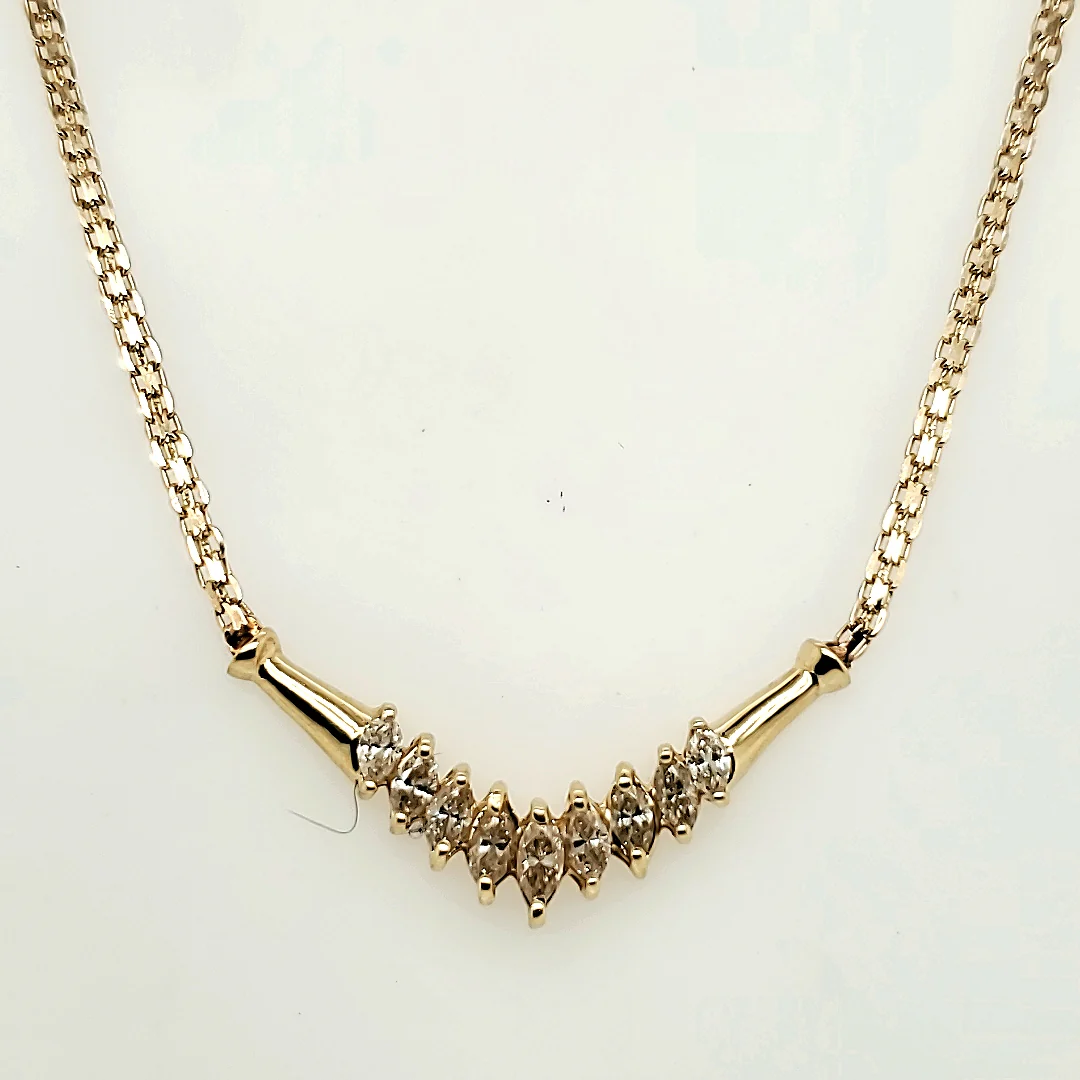 14kt Yellow gold Diamond Necklace