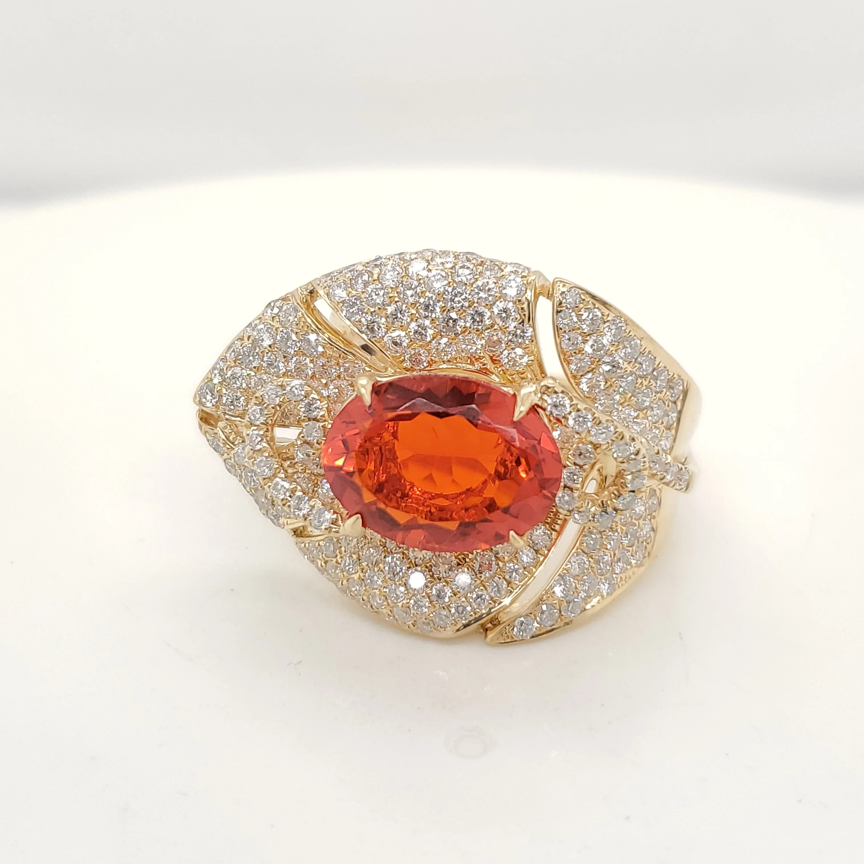 14kt Yellow Gold Mexican Fire Opal Ring