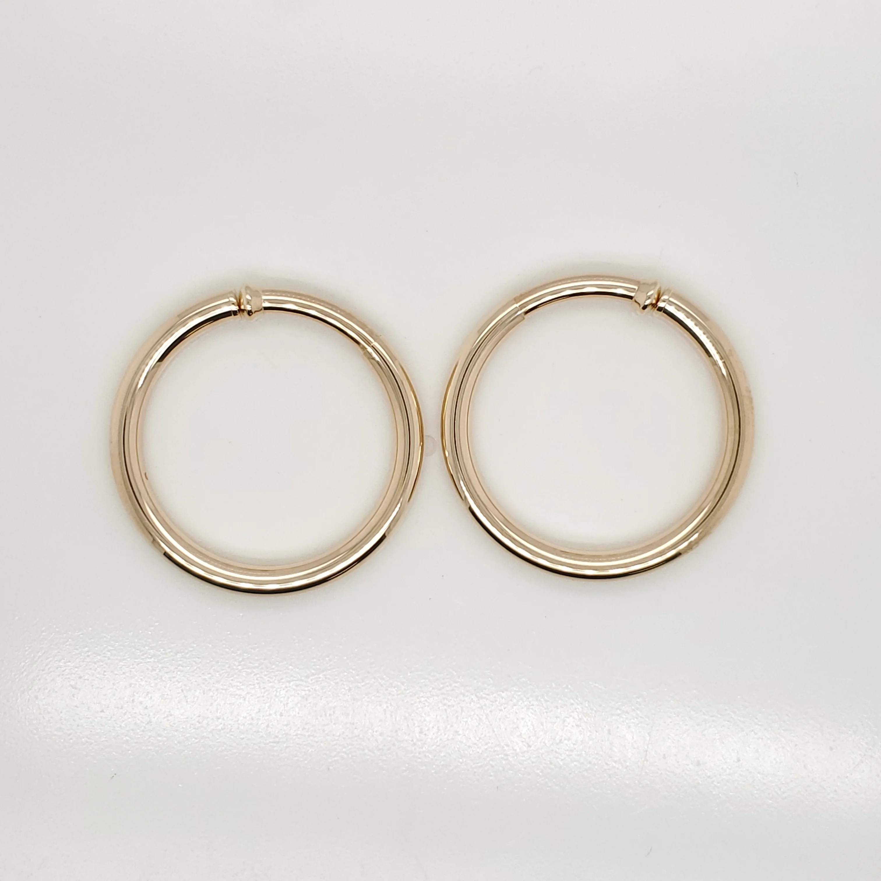 14kt Yellow Gold Postless Hoop Earrings
