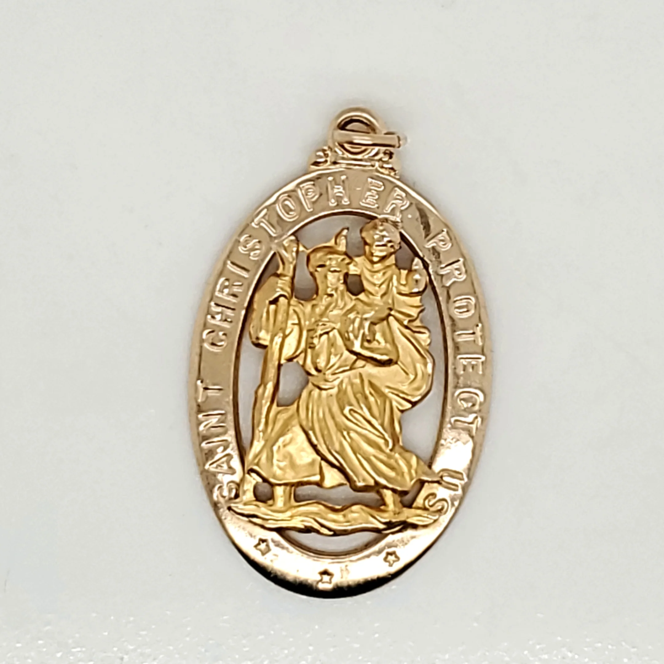 14kt Yellow Gold Saint Christopher Medal