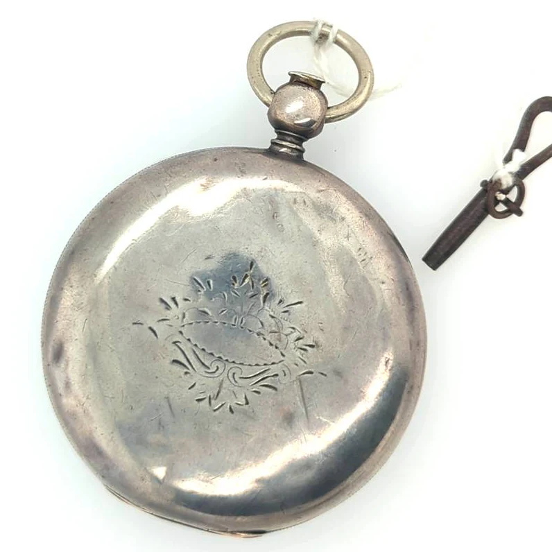 1884 Coin Silver Elgin Biscuit Watch - Image 3