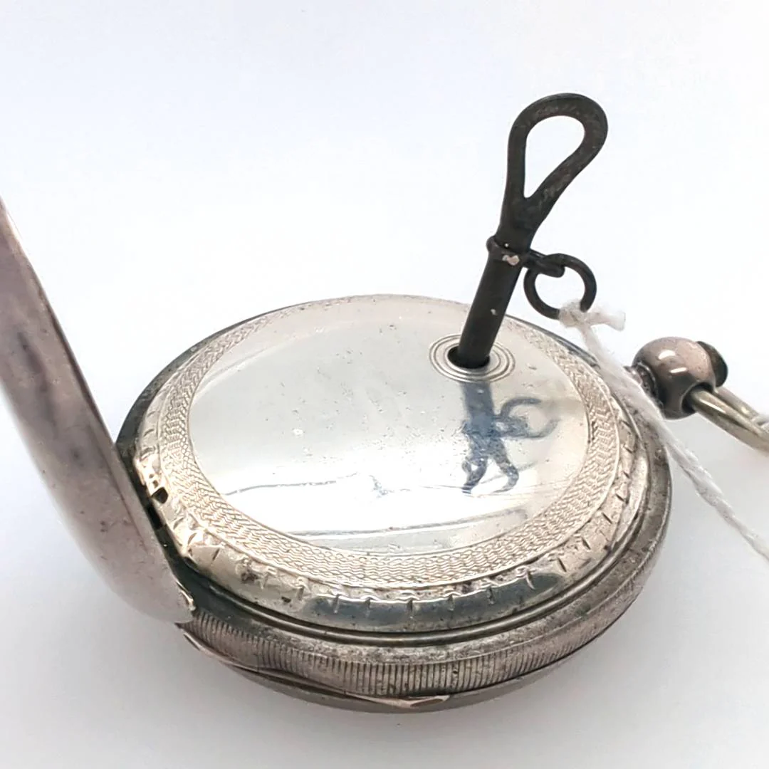 1884 Coin Silver Elgin Biscuit Watch - Image 4