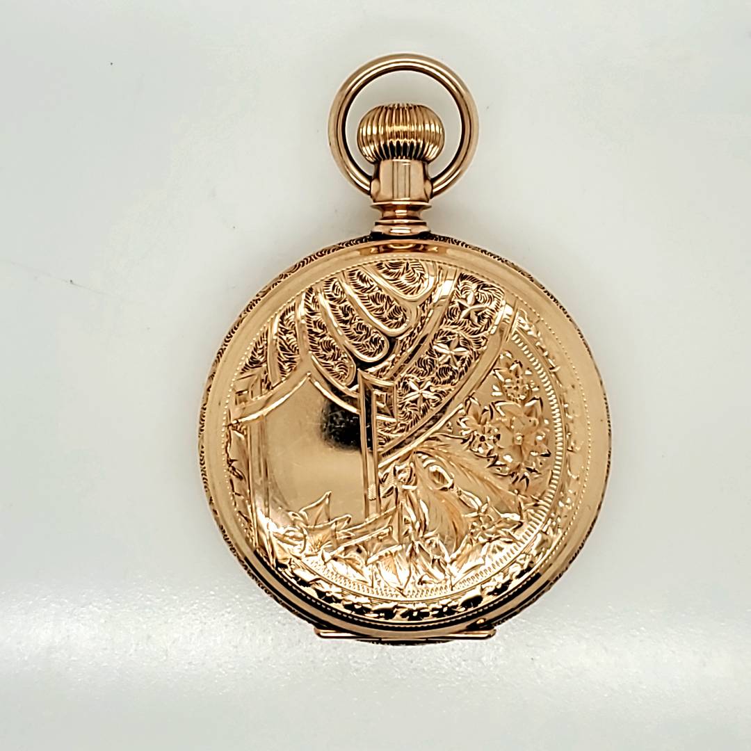 1891 Elgin 14Kt Yellow Gold Hunters Case Pocket Watch - Image 2