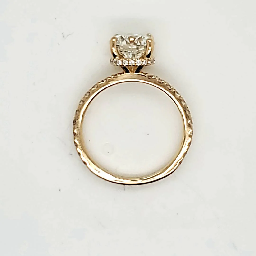 18kt yellow Gold 1.80 Carat Round Diamond Engagement Ring - Image 2