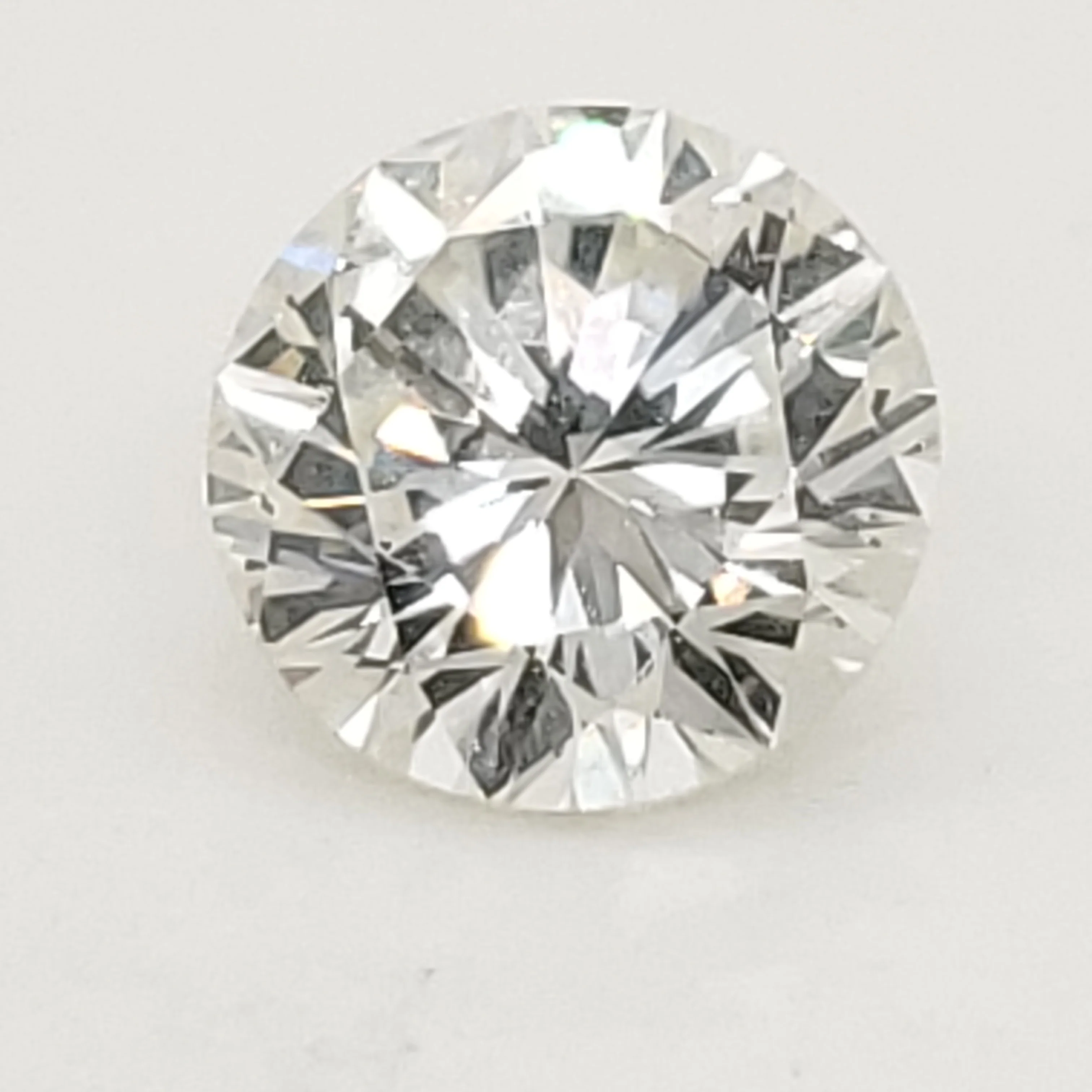 2.57 Carat 14kt White Gold Round Brilliant Cut Diamond Engagement Ring - Image 5