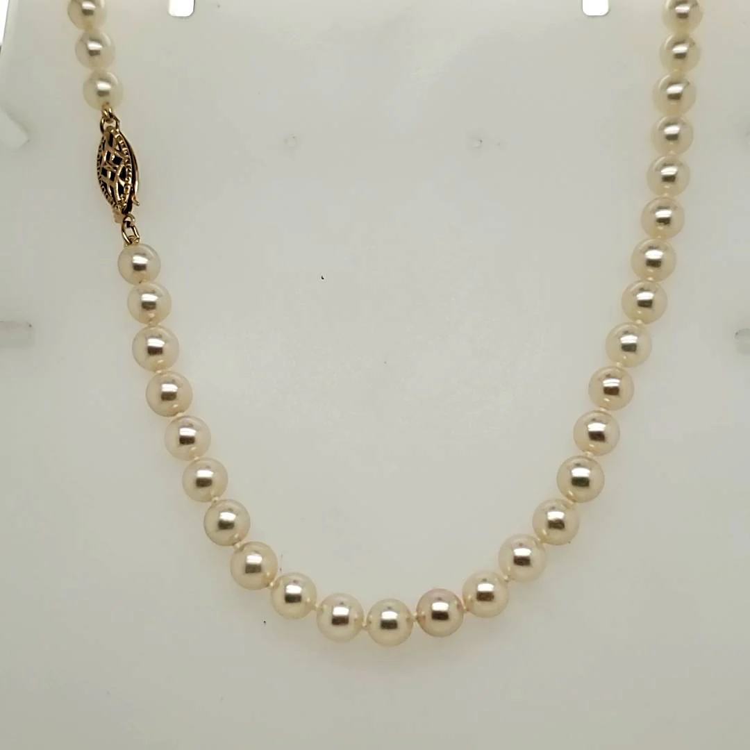 24"" Strand 5.5x6mm Cultured Akoya Pearl Necklace