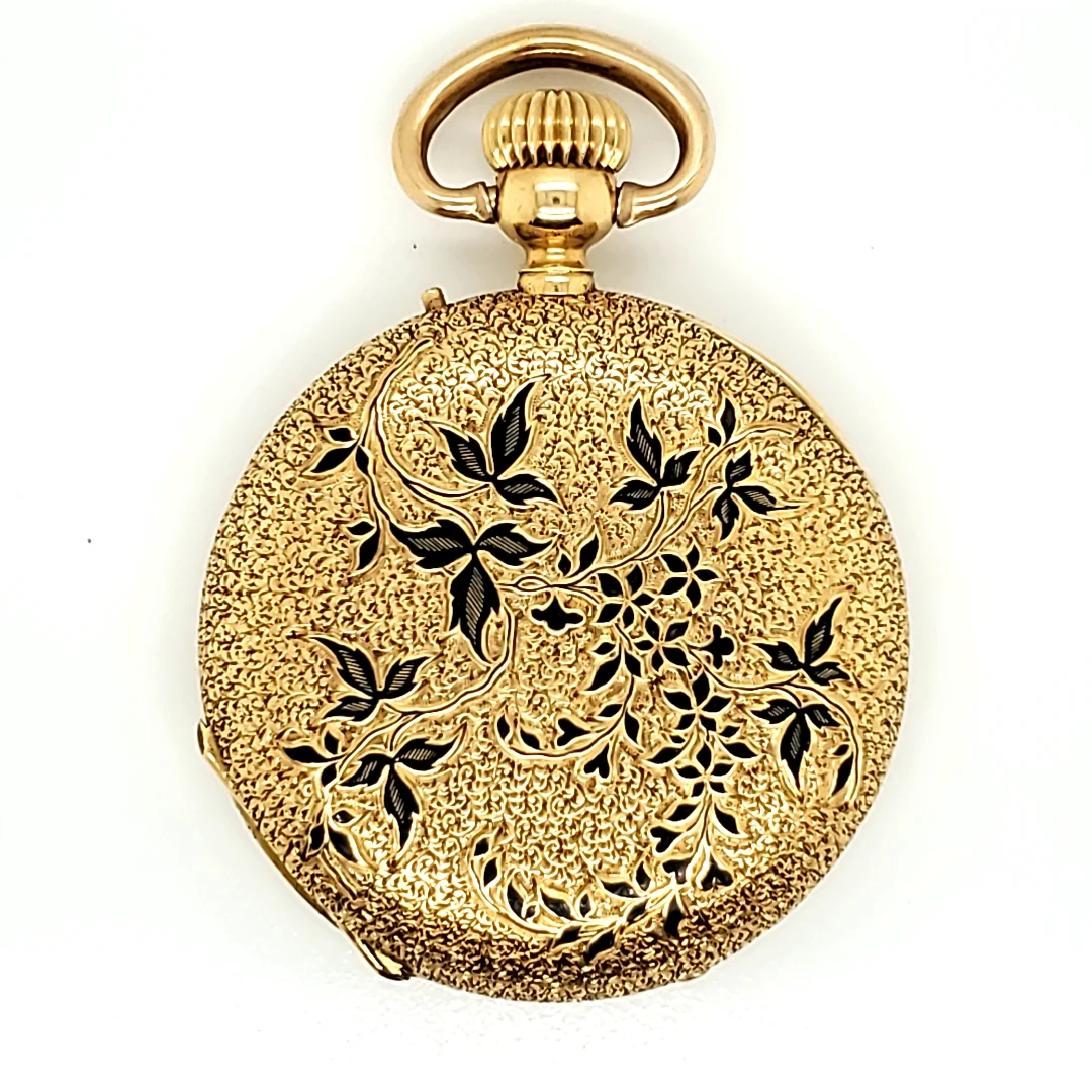 A.D. Lang & Cie Antique Victorian 18Kt Yellow Gold 38Mm Hunters Case Pocket Watch - Image 3
