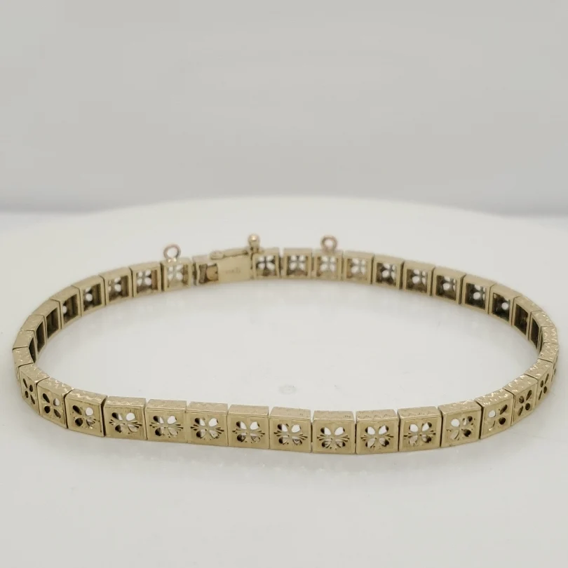 Art Deco 14kt Yellow Gold Filigree Bracelet