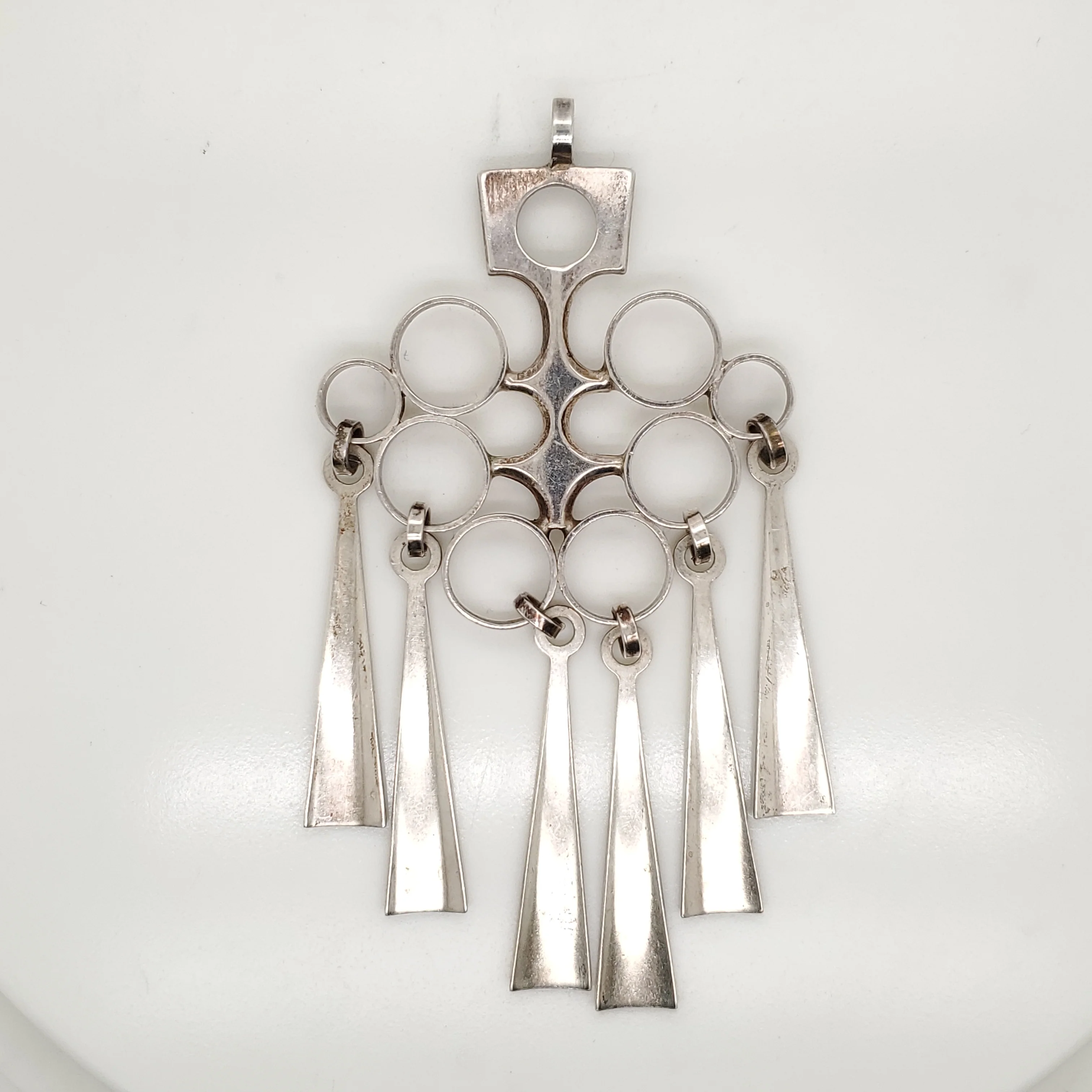 David Anderson Sterling Silver Mid Century Modern Pendant