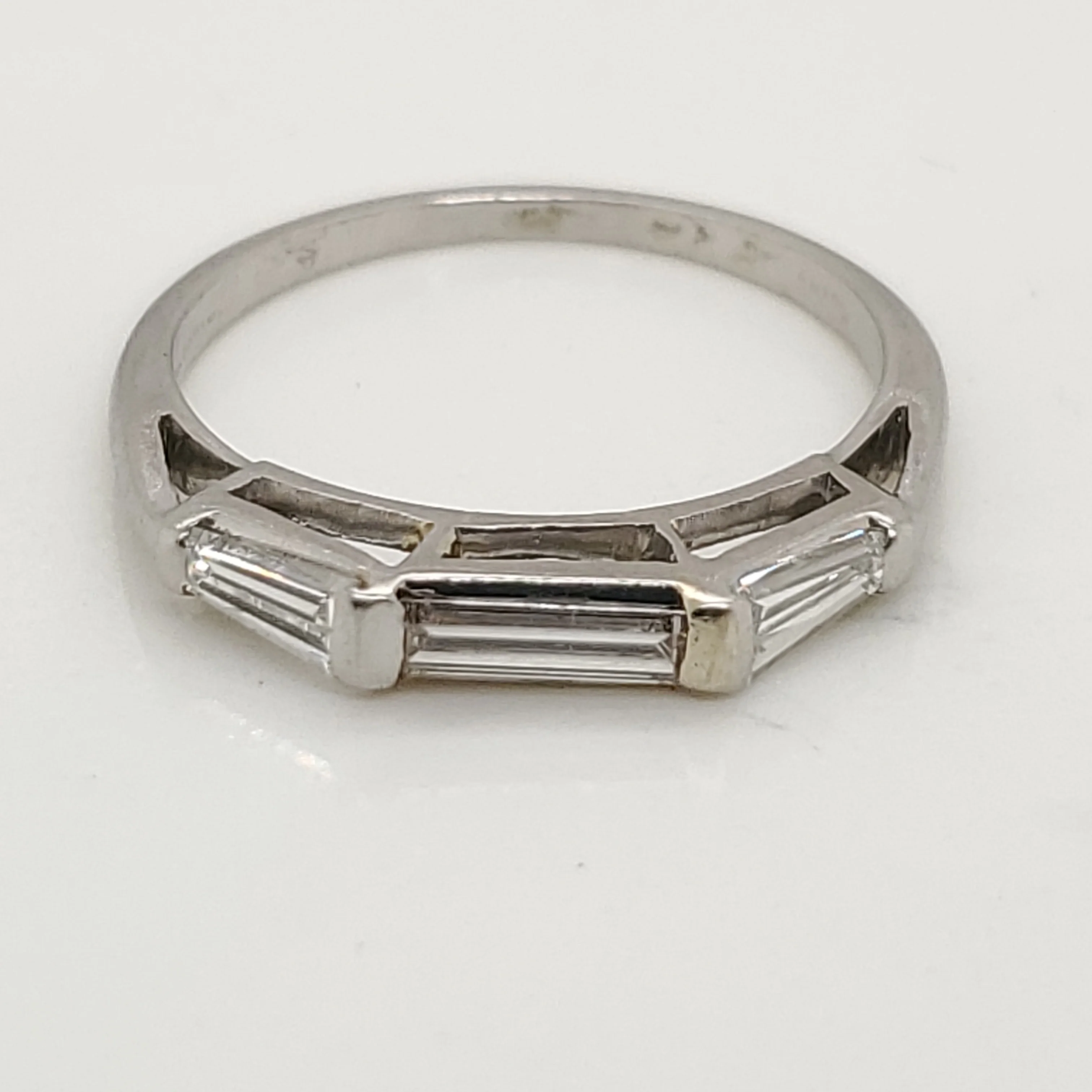 Platinum and Diamond Wedding Band
