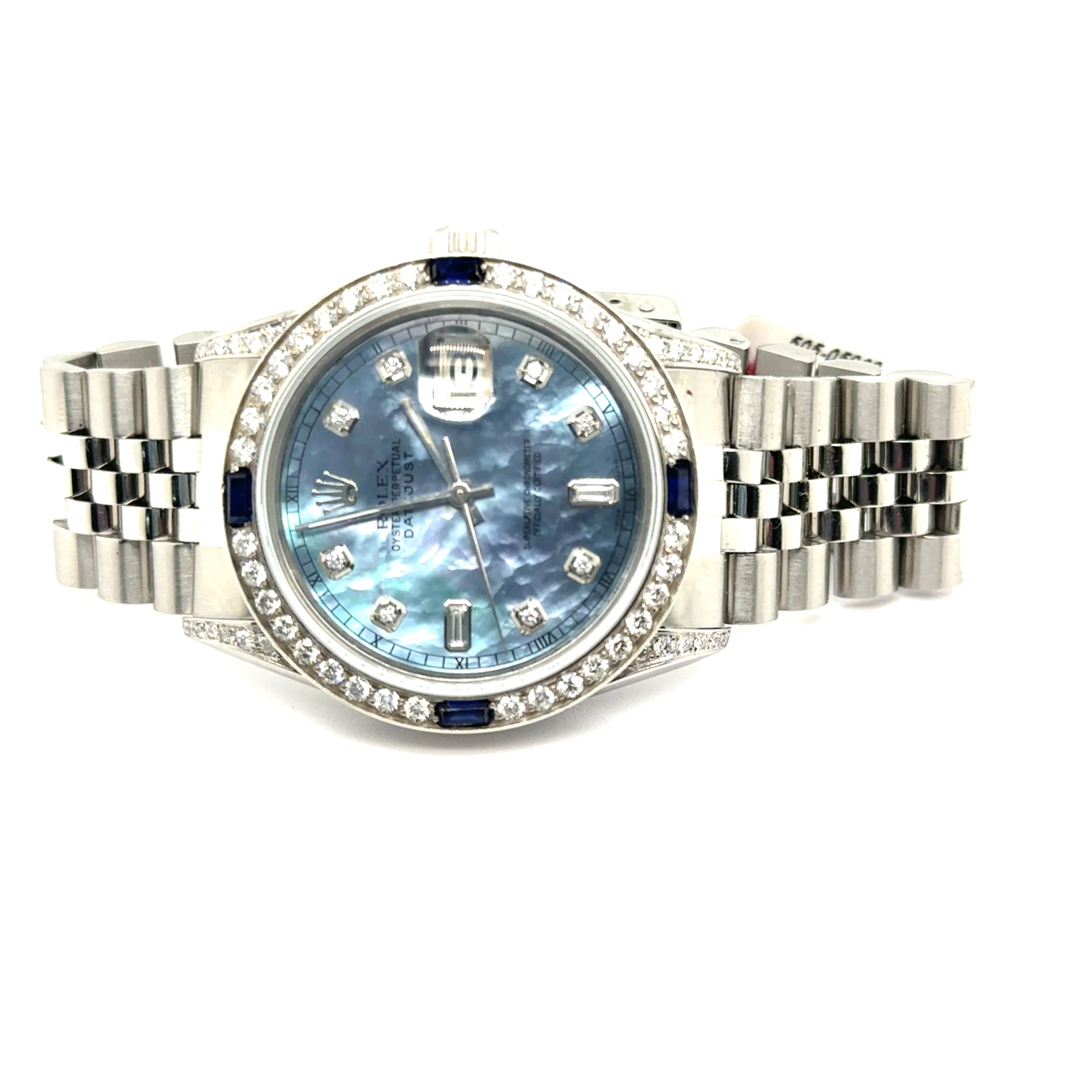 Pre-owned 1985 Rolex Datejust Diamond and Sapphire Watch - Image 2