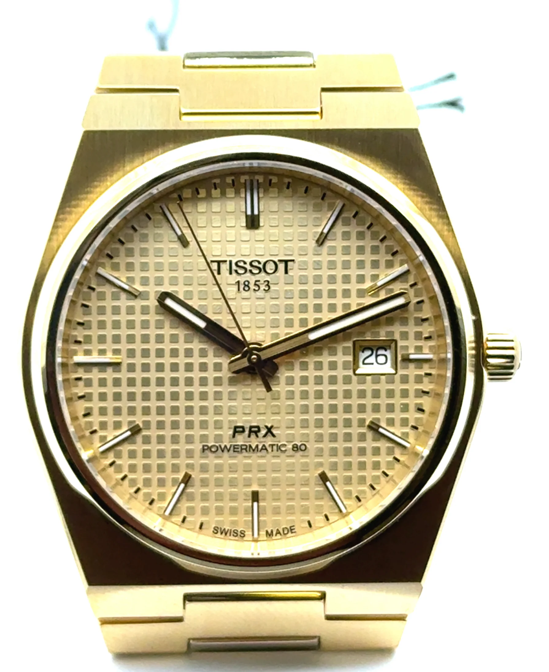 Tissot PRX Powermatic 80 Automatic Gents Watch With Gold PVD Plating On Stainless Steel