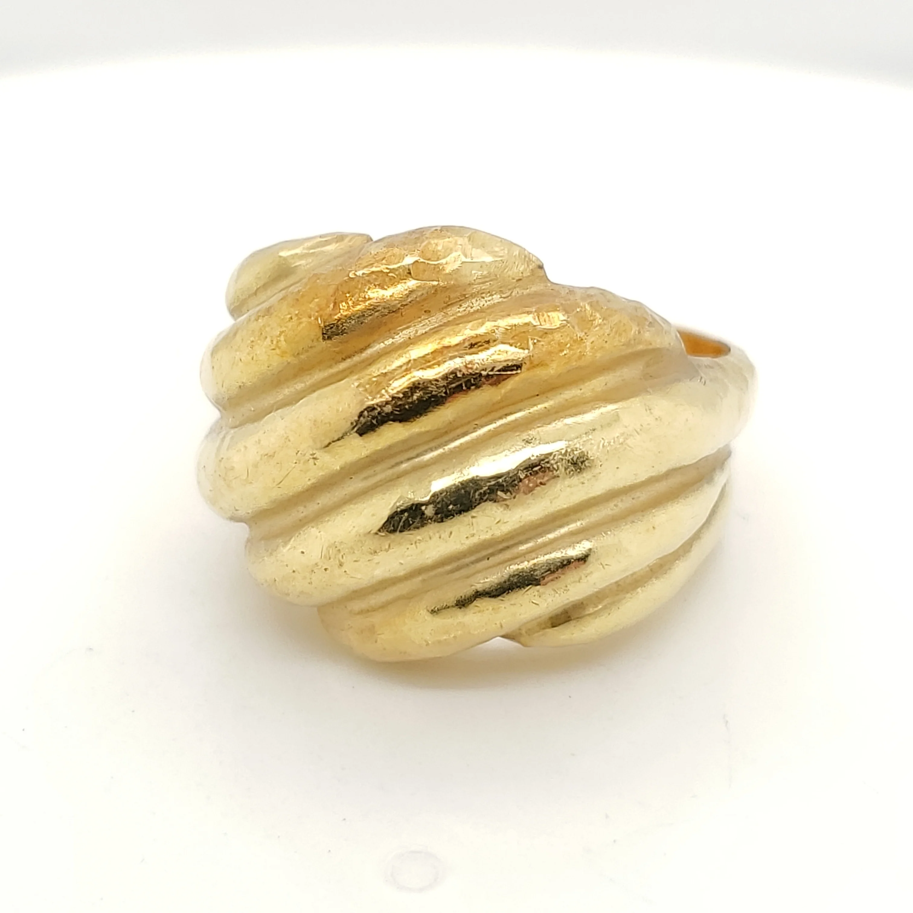 Vintage 18kt Yellow Gold Dome Ring