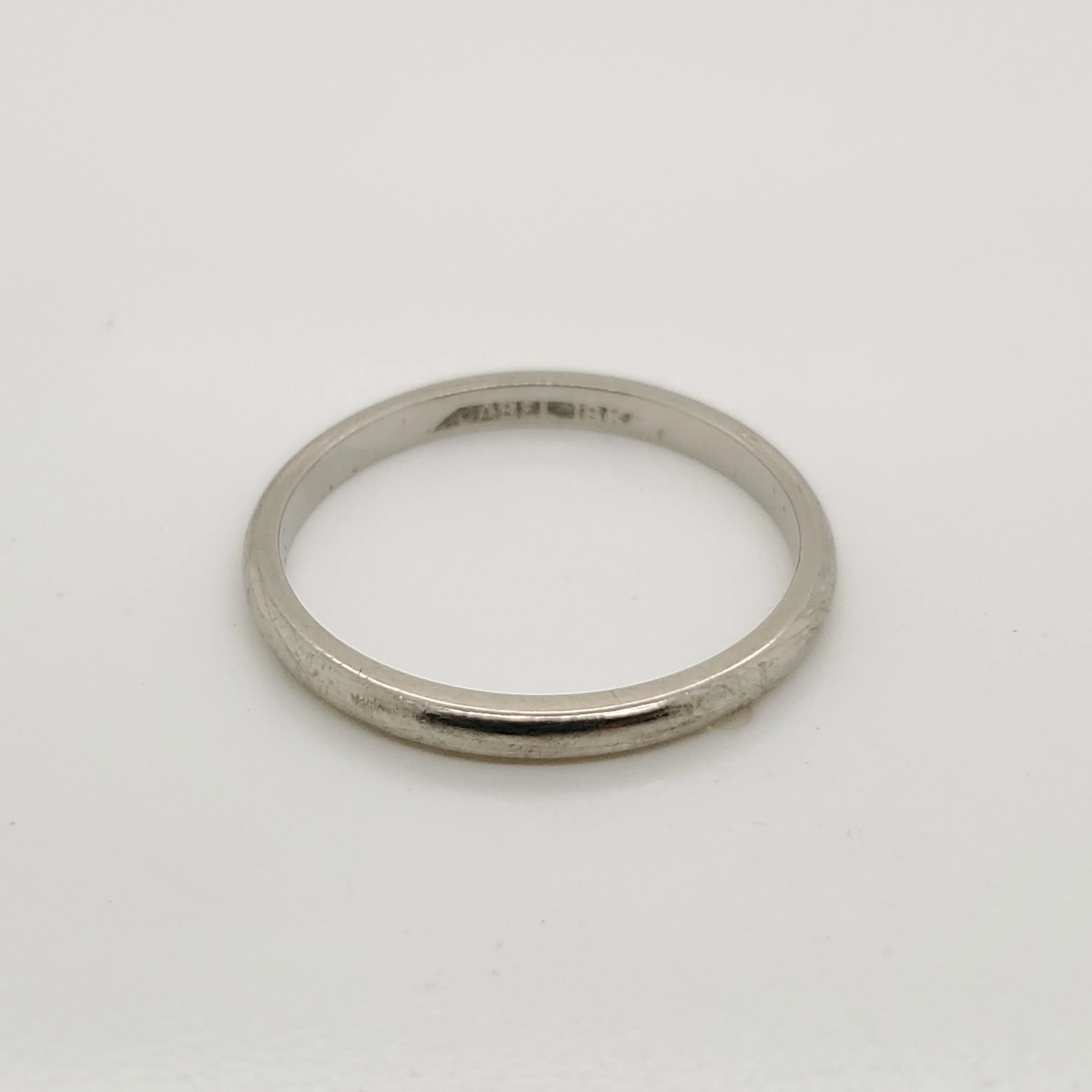 Vintage Jabel 18Kt White Gold Wedding Band