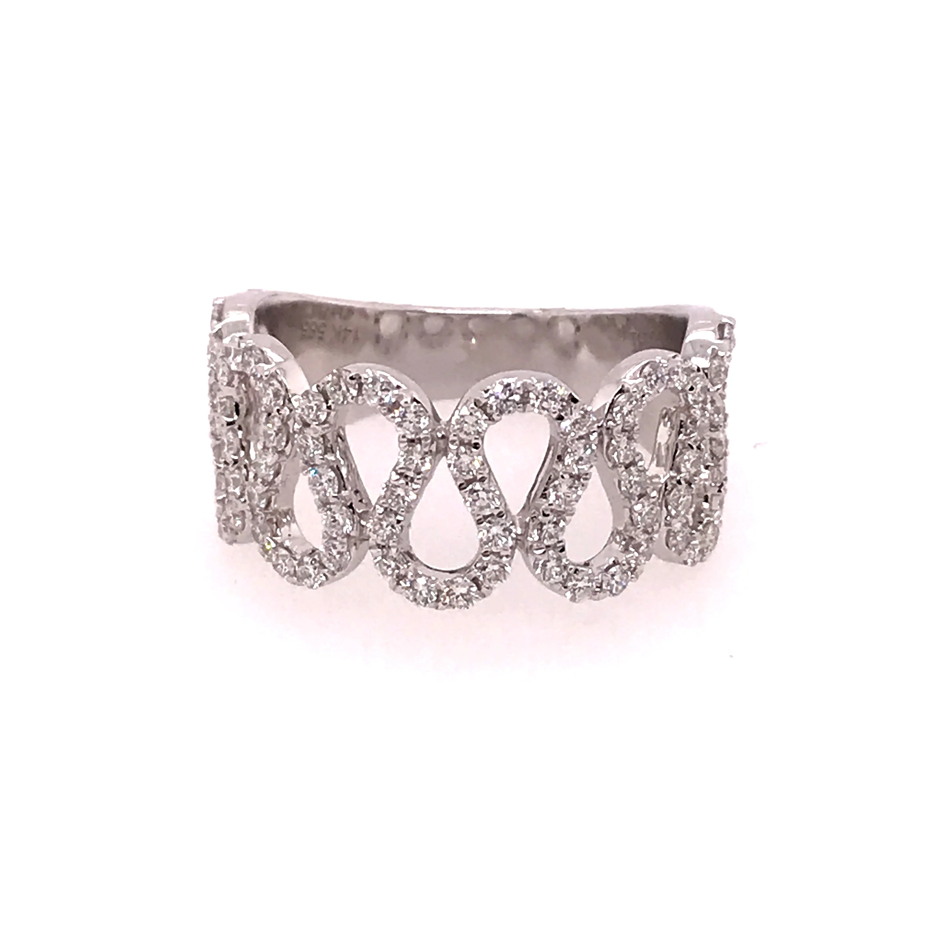 White Gold Ladies Diamond Fashion Ring